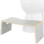 Squatty Potty Oslo Eucalyptus Folding Toilet Stool - Compact, Stylish, and Space-Saving Design for Better Bathroom Posture, Durable Eucalyptus, No Assembly Required