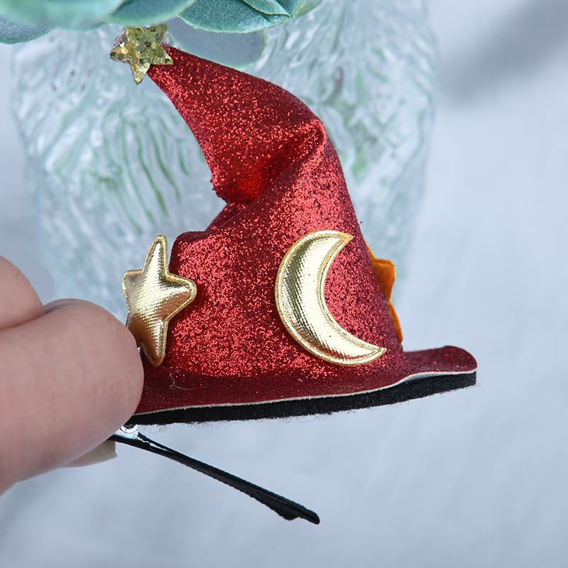 Halloween Hair Clips Witch Hat Hair Barrette Clips for Women Wizard Hat Hairpins for Halloween Cosplay Hair Accessories for Girls Non Slip Alligator Clips 3 Pcs - Image 3