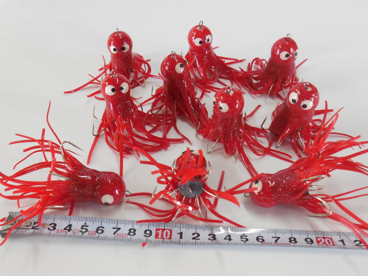 新品★送料無料　8分★タコジグ★タコ掛け◆50個セット★真蛸　タコ釣り マダコ Amazon | タコ釣り 蛸（たこ）エギ 3.0号 8本 セット エギング