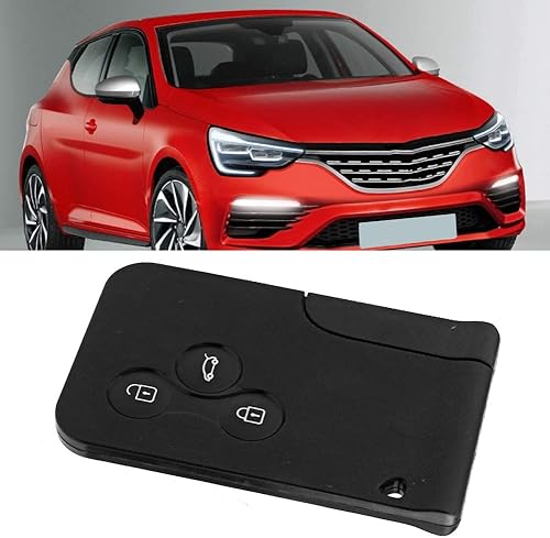 Miniatura 2 de Terisass Carcasa para llave de coche con control remoto de 3 botones, entrada sin llave, control remoto, funda para llave inteligente, carcasa para