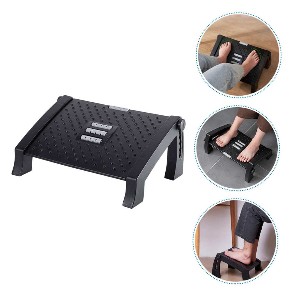 Healvian 1 pièce Pédicure Réglable Repose de Manucure Antidérapant avec Surface Massante pour Salon de Beauté et Usage Domestique