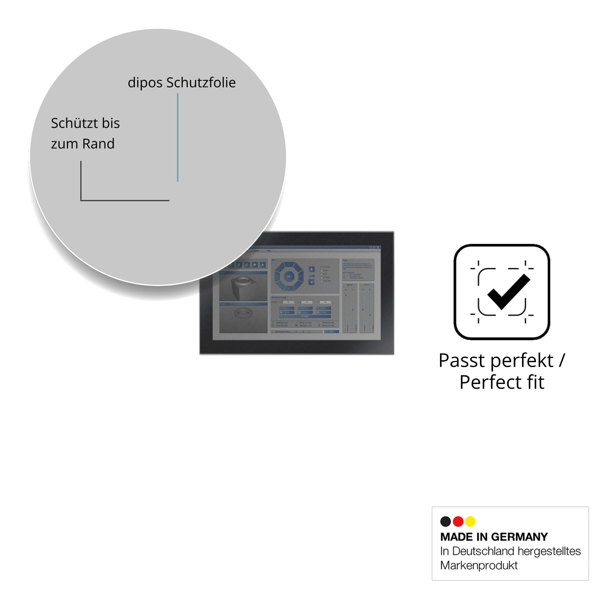 dipos Protector de Pantalla Antiespía para Panelmaster 2182 21.5 | Película protectora mate, filtro de privacidad 4 vías, ajuste perfecto, antiarañazos, sin burbujas, autoadhesivo