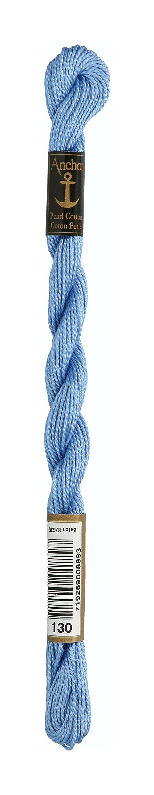 Anchor Pearl Thread, Embroidery Thread, Cotton, 00130 Himmelblau, Himmelblau