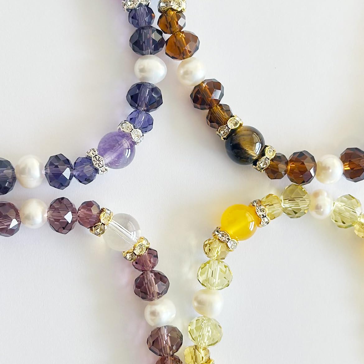 Amazon.co.jp: 天然石 ビーズセット クリスタルガラス 淡水パール