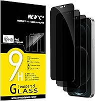 Vista 28 de NEW'C Paquete de 3 protectores de pantalla de privacidad para iPhone Air/iPhone 17 Air (6.5 pulgadas), película de vidrio templado antiespía