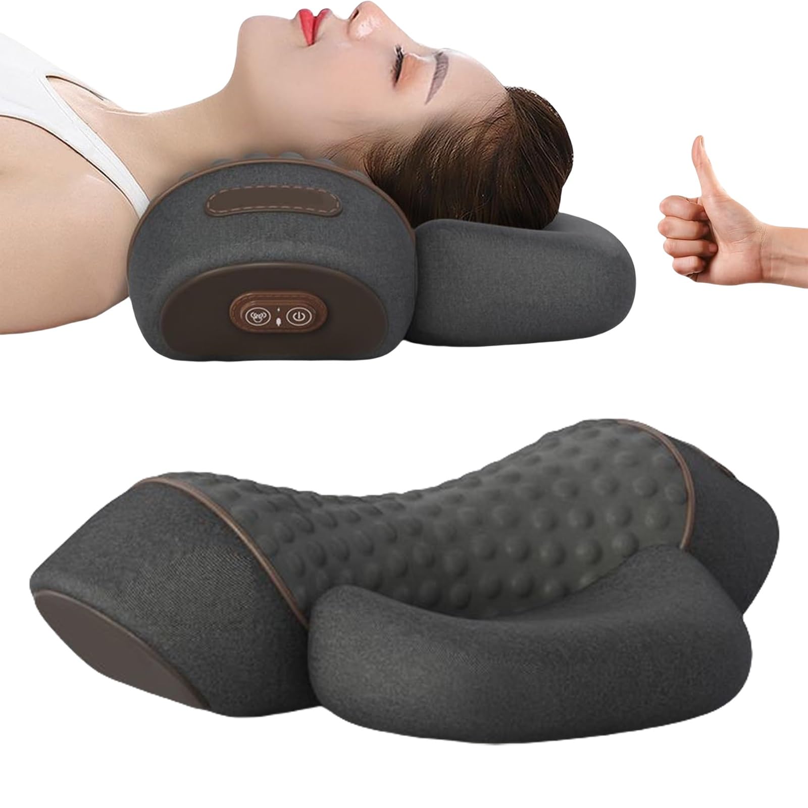 Yagerod Artuvate Cervical Fisiorest, Fisiorest - 3 In 1 Pillow Massager For The Neck, Core Hero 3-In-1 Massage Pillow, For Neck Stretcher Massage Relaxer(BLACK)