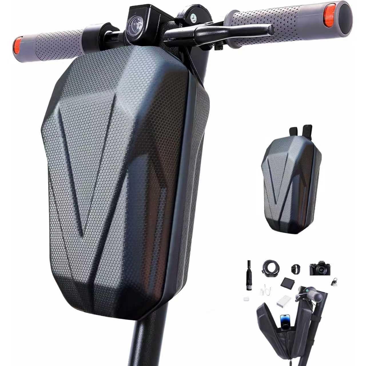 4L E Scooter Tasche，E Roller Lenkertasche 4L Große Kapazität wasserdichte mit Eva Hard Sell Inneres mehrlagiges Band mit Schlüsselanhänger für Xiaomi, Ninebot Scooterzubehör