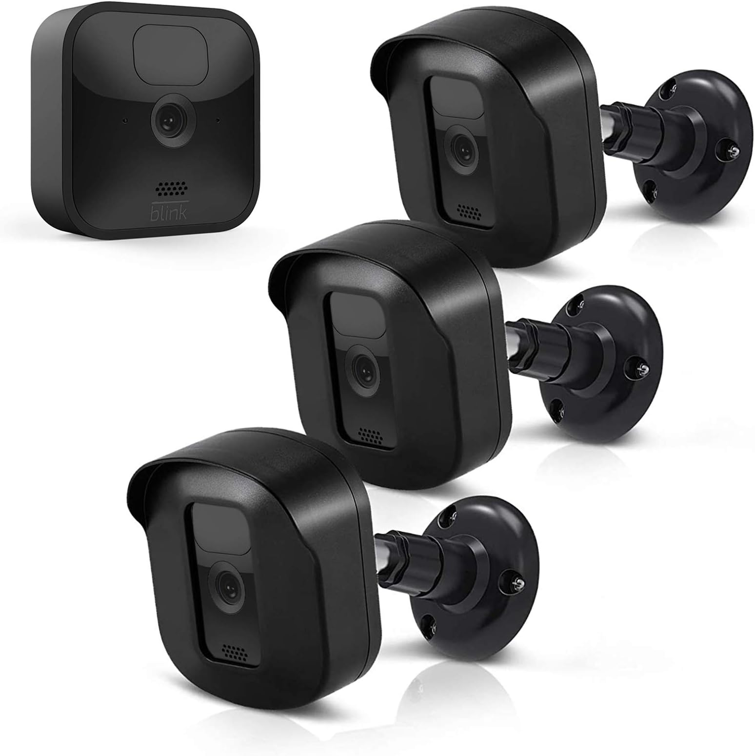 Blink Outdoor Camera Wall Mount Bracket, Full Weatherproof Housing Cover/Mount with Blink Sync Module Outlet Mount for Blink XT2/XT Indoor Outdoor Cameras Security System (Black, 3 Pack)