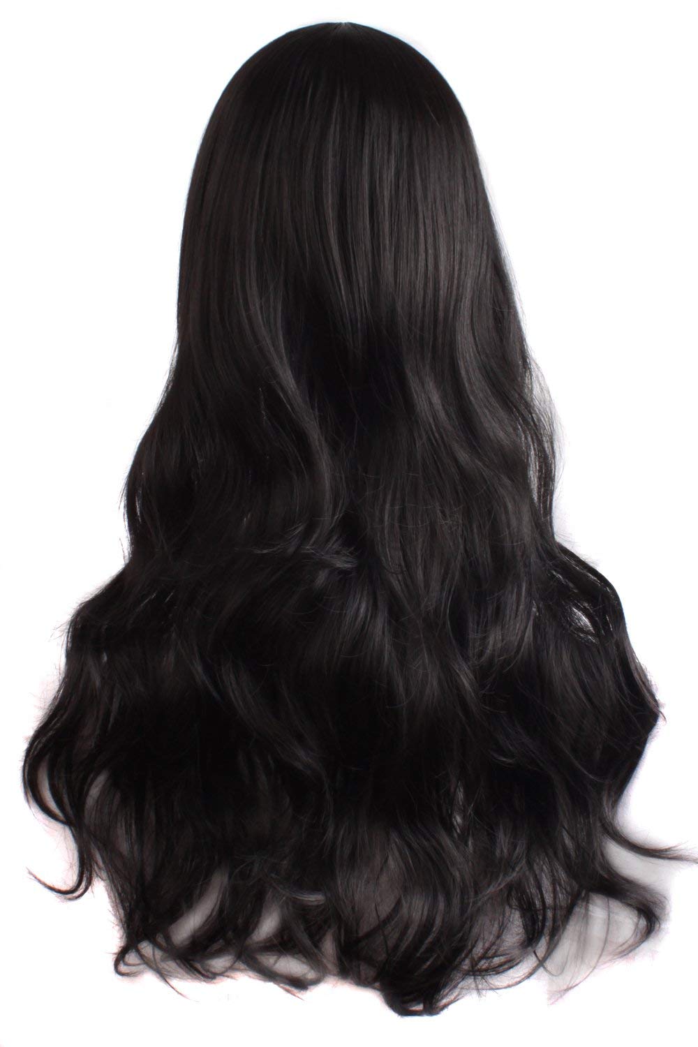 Redlution Charming Women's Long Curly Full Hair Wig And Caps For Women, Black Redlution - Image 2