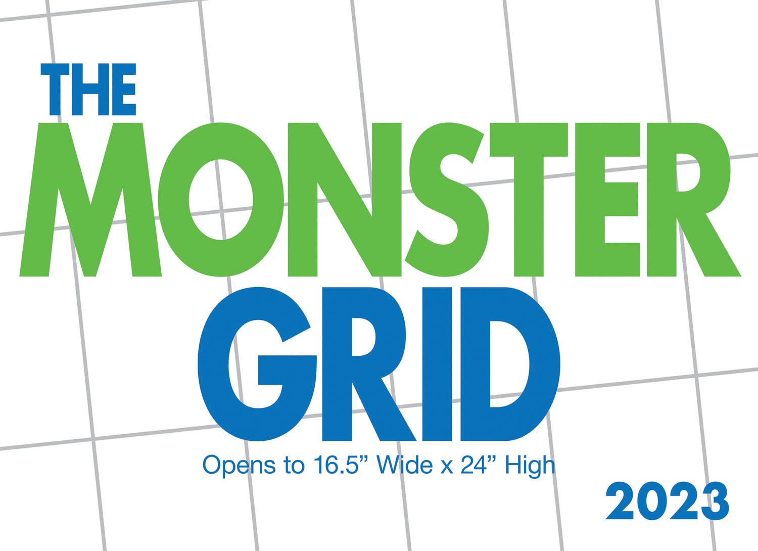 2023 Monster Grid Large Format Wall Calendar