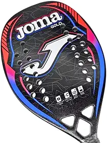Raquete Beach Tennis Gold Pro 12k azul e vermelho Joma