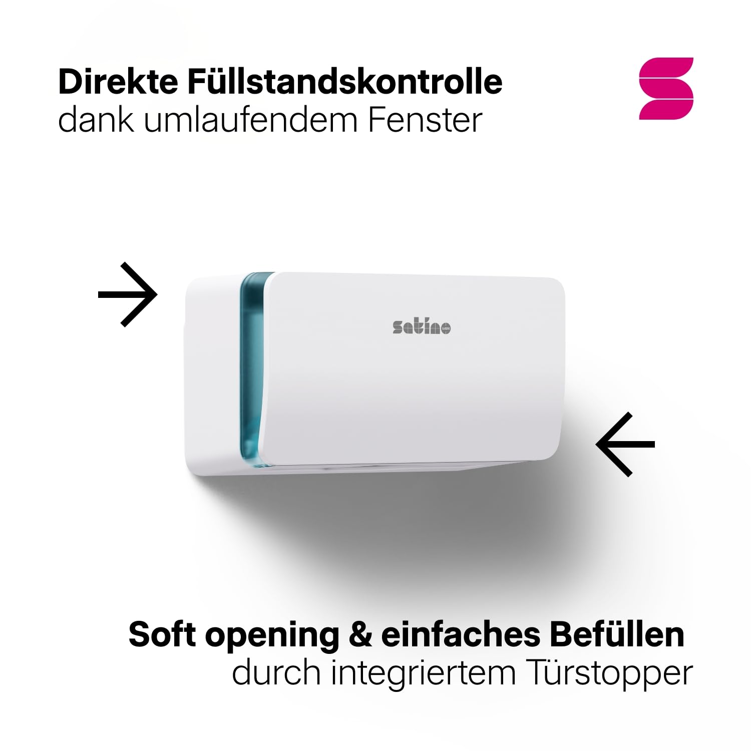 Satino HYGINITY Papierhandtuchspender - Made In Germany Weiß | Für V-Falz & C-Falz Handtücher