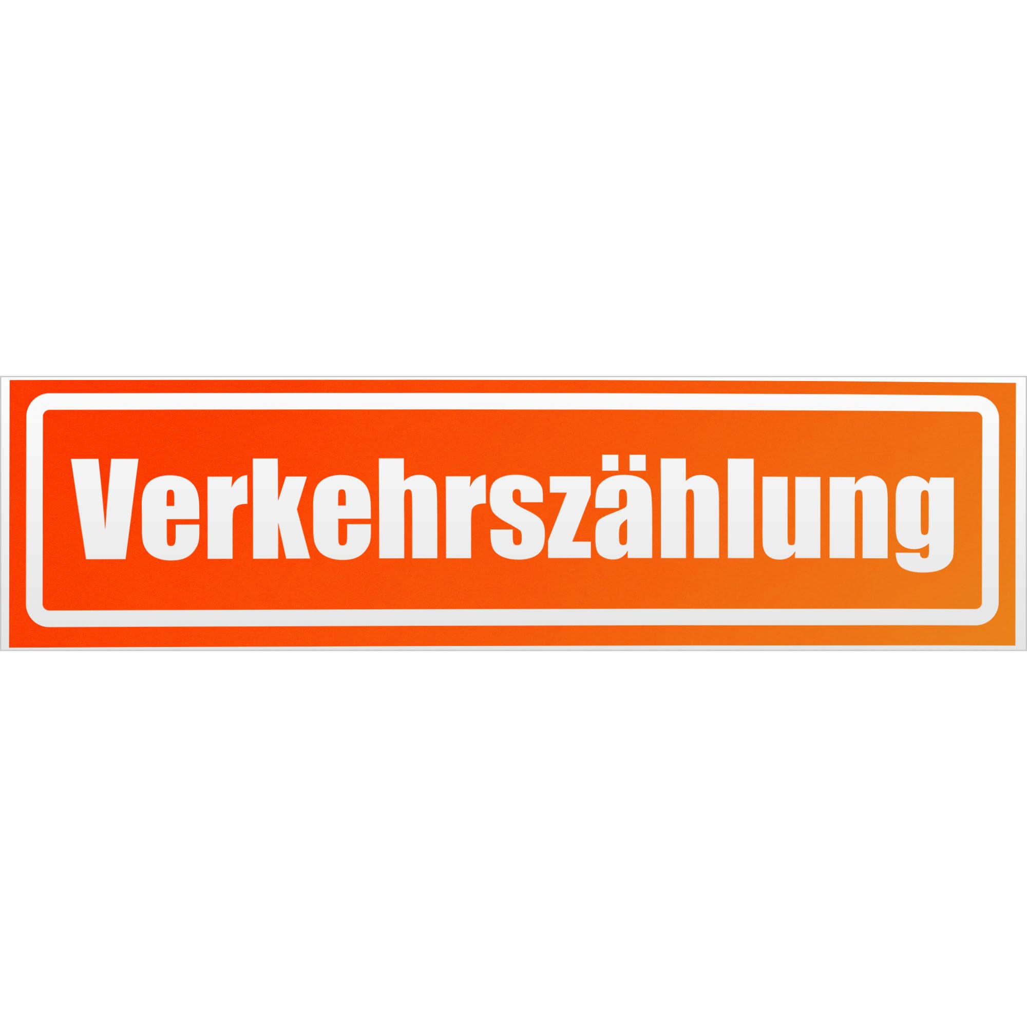 Kiwistar Magnetschild 'Vermessung' – 30x8 Cm Neonorange, Magnetisch, Wiederverwendbar