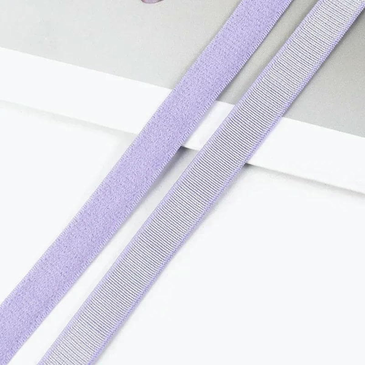 Elastyczna taśma nylonowa, Nylon Elastic Bands For Bra Straps Sewing DIY 6-25mm Multicolor 10/20Meters(LightPurple 25mm,20Meters)