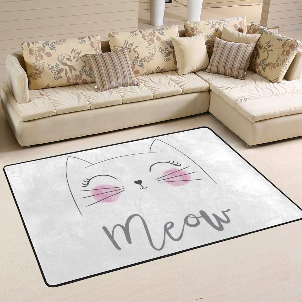 Tapis de grande taille en microfibre Cheshongg pour salon 80x58 inch