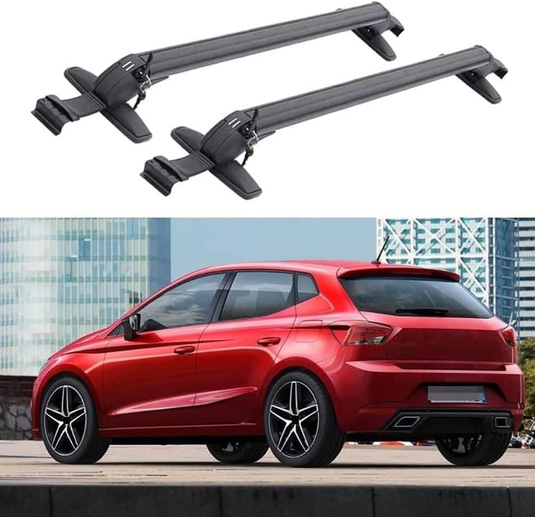 Porte-bagages de voiture Seat Ibiza 5 portes 2017 2018 2019 barre de toit verrouillable