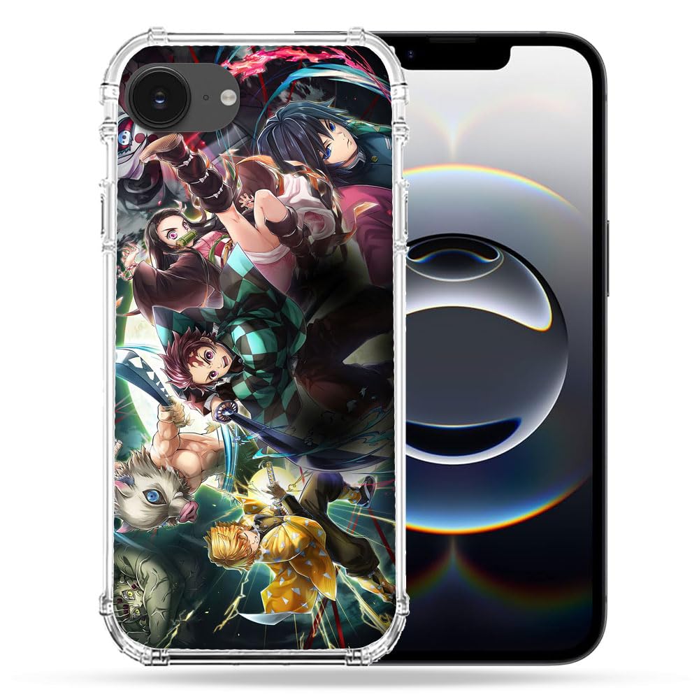 Cokitec Reinforced Case for iPhone 16e Manga Demon Slayer Group