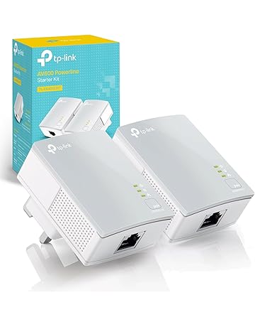 TP-Link TL-PA4010KIT AV600 Powerline Adapter Starter Kit, HomePlug AV2 Powerline Network Adapters, One-Button Security, 300 Meters Range, Energy Saving, No Configuration Required, Plug and Play