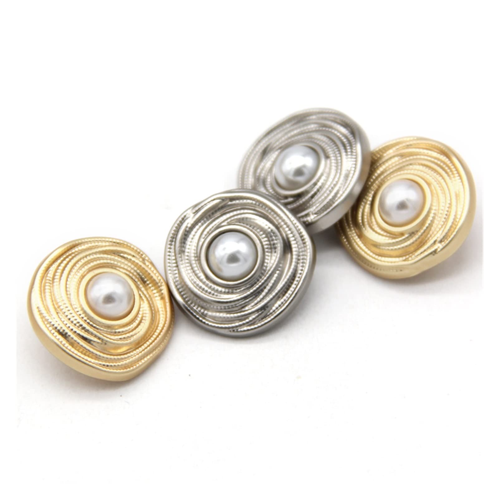 Boutons vintage en métal lot de 6 accessoires couture bijoux perles vetement