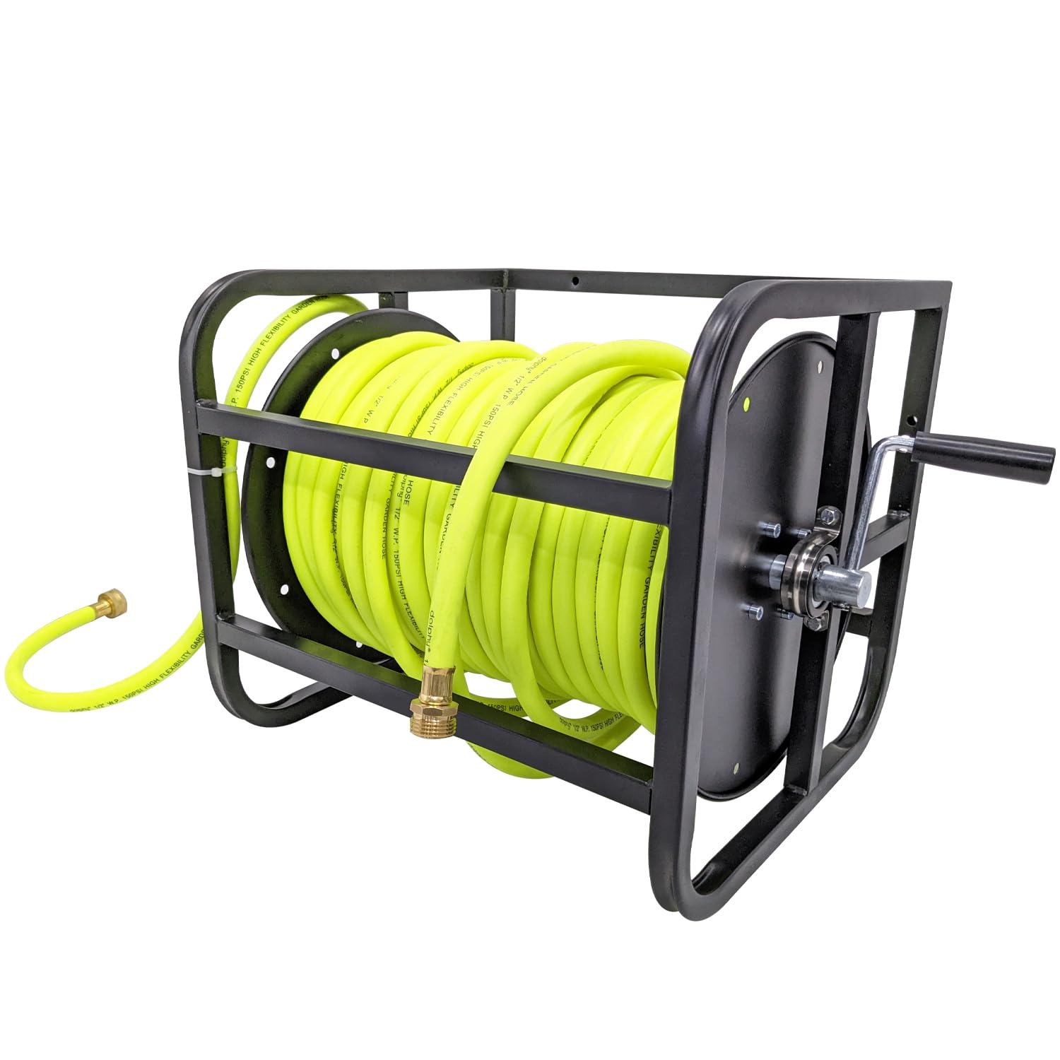 Dolphy Steel Floor Mounted Manual Water Hose Pipe Reel with 1/2 in. x 60 Meter (197 FT) Rubber Hose-150 PSI (B0C5TG273M) Amazon Price History, Amazon Price Tracker