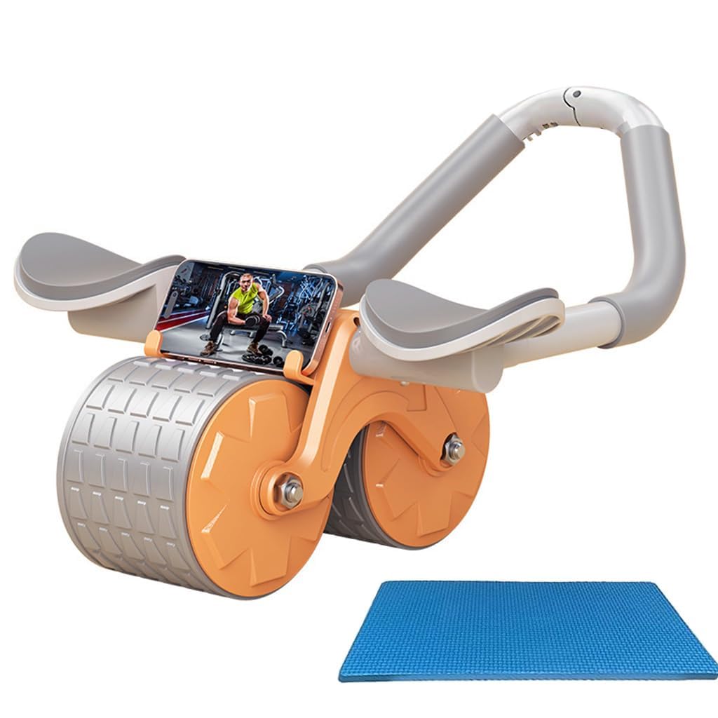 KriShit Mart Automatic Smart Abs Rollar Machine | Crunches Ab Equipment | Ab Workout Equipment with Adjustable Resistance | Abs Muscle Exerciser (ORANGE)-image-38