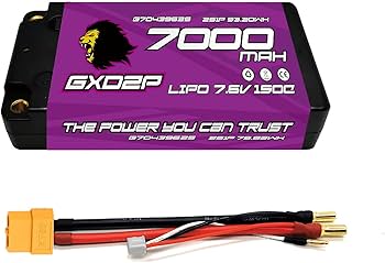 Amazon.co.jp: GXDZP ショートリポ バッテリー 2S 7.6V 150C 7000mAh