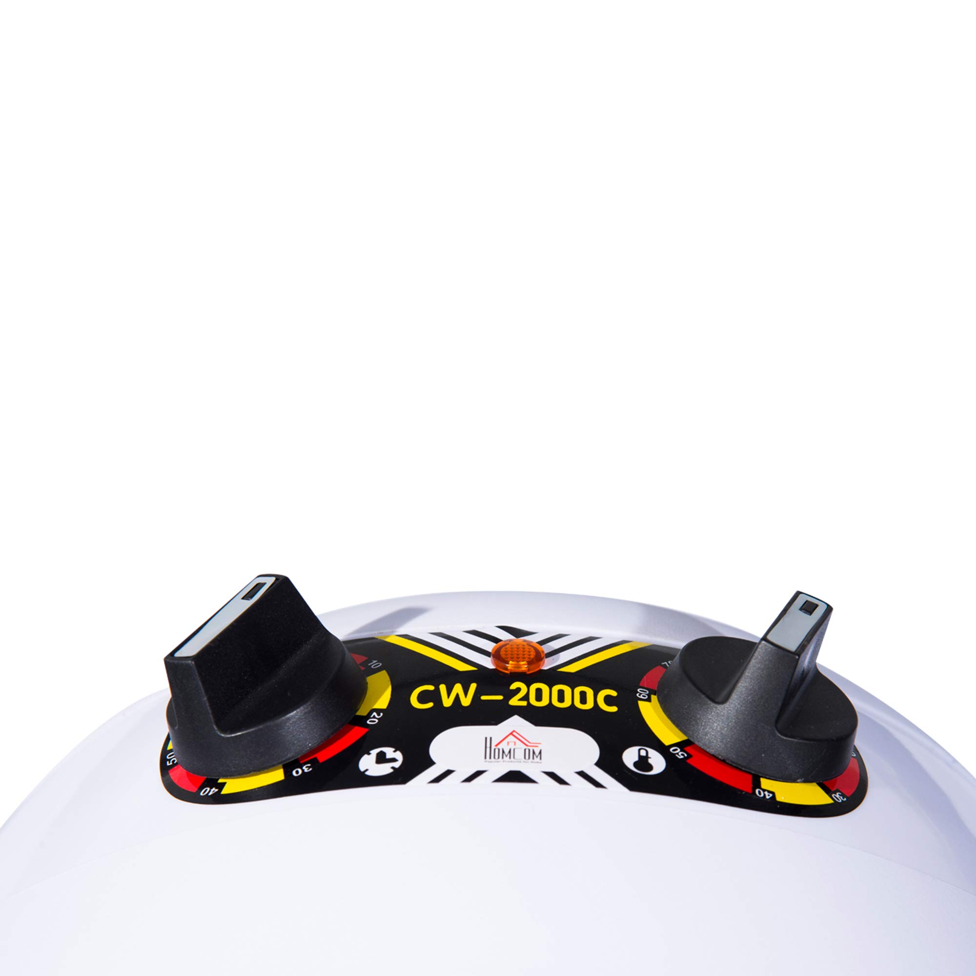 HOMCOM Casco Asciugacapelli 1180W ad Altezza Regolabile, Casco per Capelli con Timer 60 Minuti e Ruote Girevoli, in PP, PC e Acciaio, 65x65x115-165 cm, Bianco