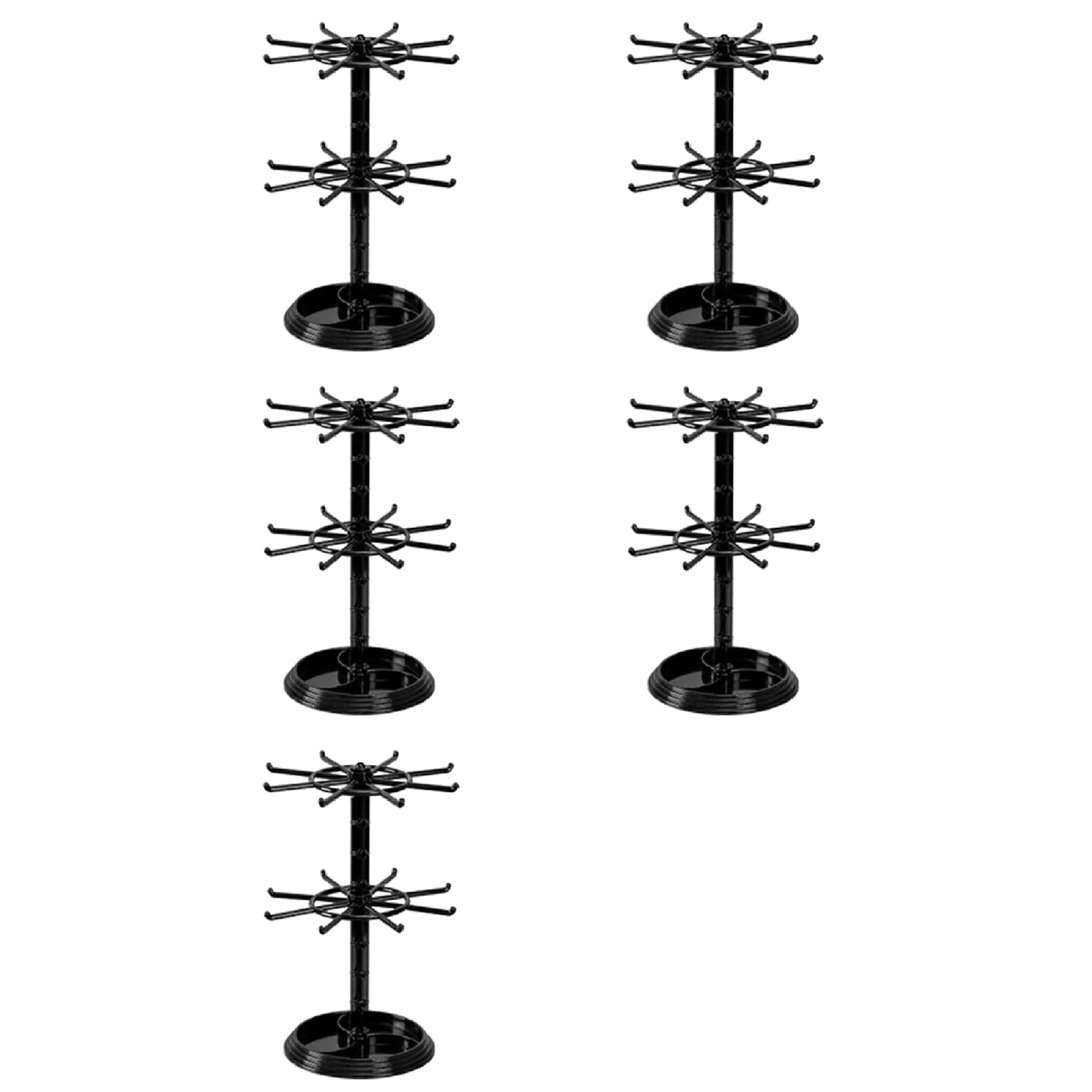Hndhbfgrt 5X Jewelry Organizer 2 Tier Rotating Jewelry Display Stand Necklace Tower Storage Rack
