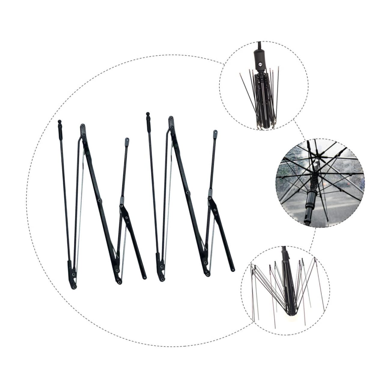 SOIMISS 6 Juegos De Accesorios De Paraguas Varillas De Paraguas Para Reparar Varillas De Paraguas Plegables Accesorios De Varillas De Paraguas Varillas De Reparación De Paraguas