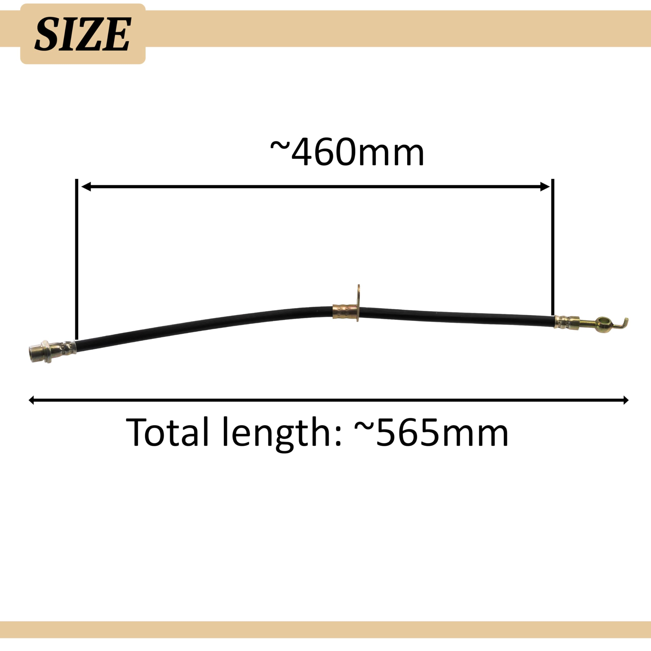 AERZETIX - C71743 - Tubo freno M10x1 - lato di montaggio asse anteriore sinistro - compatibile con numeri OE 90947 02 C32, 90947 02 D77