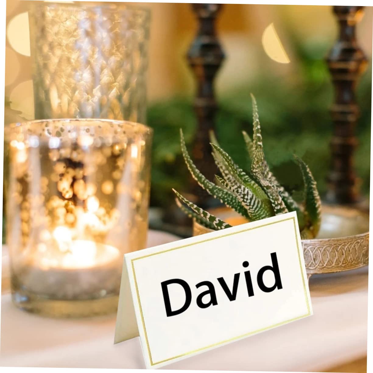 Zerodeko 150stücke Elegante Platzkarten Mit Goldenem Rand Dekorative Tischkarten Für Hochzeiten Partys Und Veranstaltungen Zum Beschriften Und Reservieren