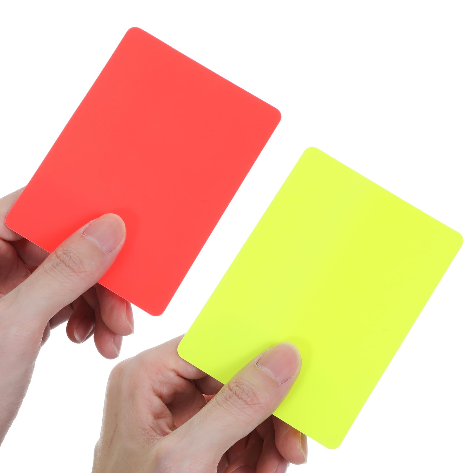 Tyqour 10 piezas tarjeta de árbitro de fútbol, tarjeta amarilla y roja, herramienta de árbitro