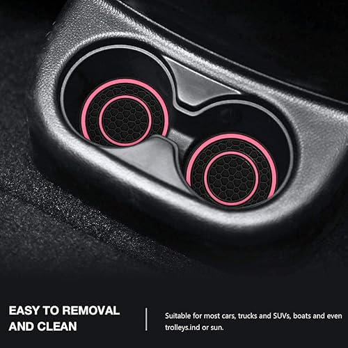 Miniatura 53 de Auprite Portavasos para automóvil, paquete de 2 posavasos universales antideslizantes para automóvil, accesorios para el interior del automóvil