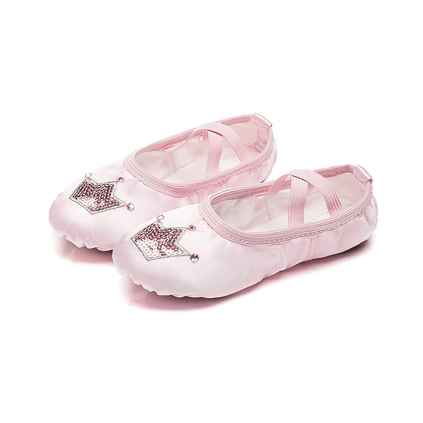 Ballett-Schuhe, 3 Paies Tanzschuhe Kinder Weiche Sohle Übungsschuhe Tanzen Mädchen Ballettschuhe(Red,25 EU)