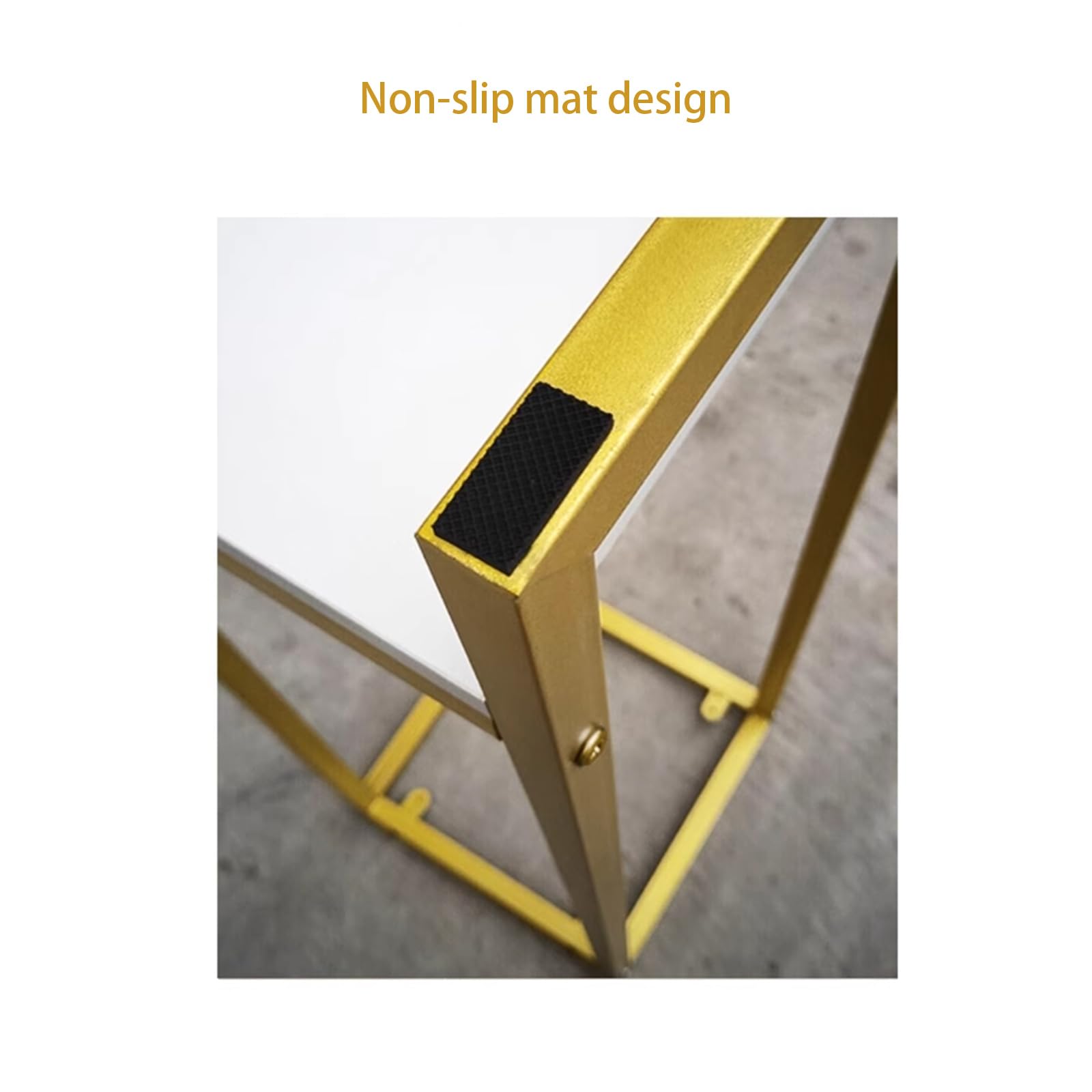 HASMI Petite Table D Appoint, Table D'appoint Côté Canapé, Table D'appoint en Forme de C pour Canapé, Canapé et Lit, Grande Table de Bureau C, pour Salon, Chambre à Coucher
