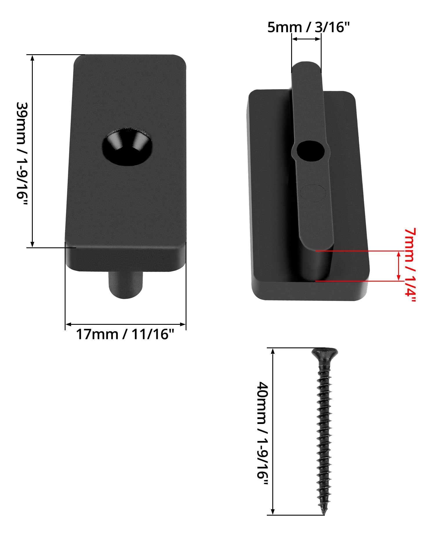 QWORK® 200 szt. Klipsy WPC Klipsy tarasowe 5 mm Ukryte elementy dystansowe ze śrubami do desek tarasowych WPC/BPC