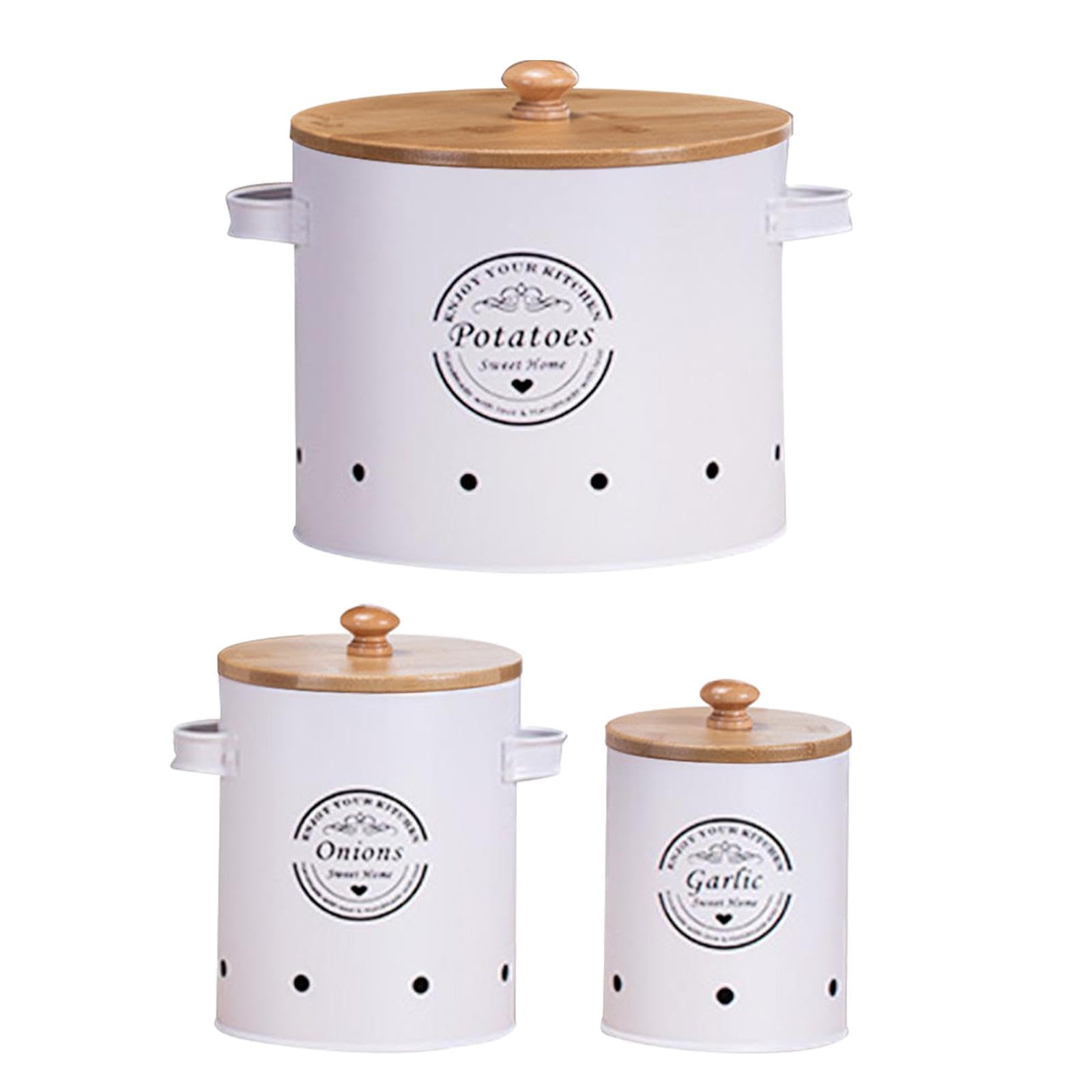 Contenedor Cocina Patatas Cebolla Ajo Duradero