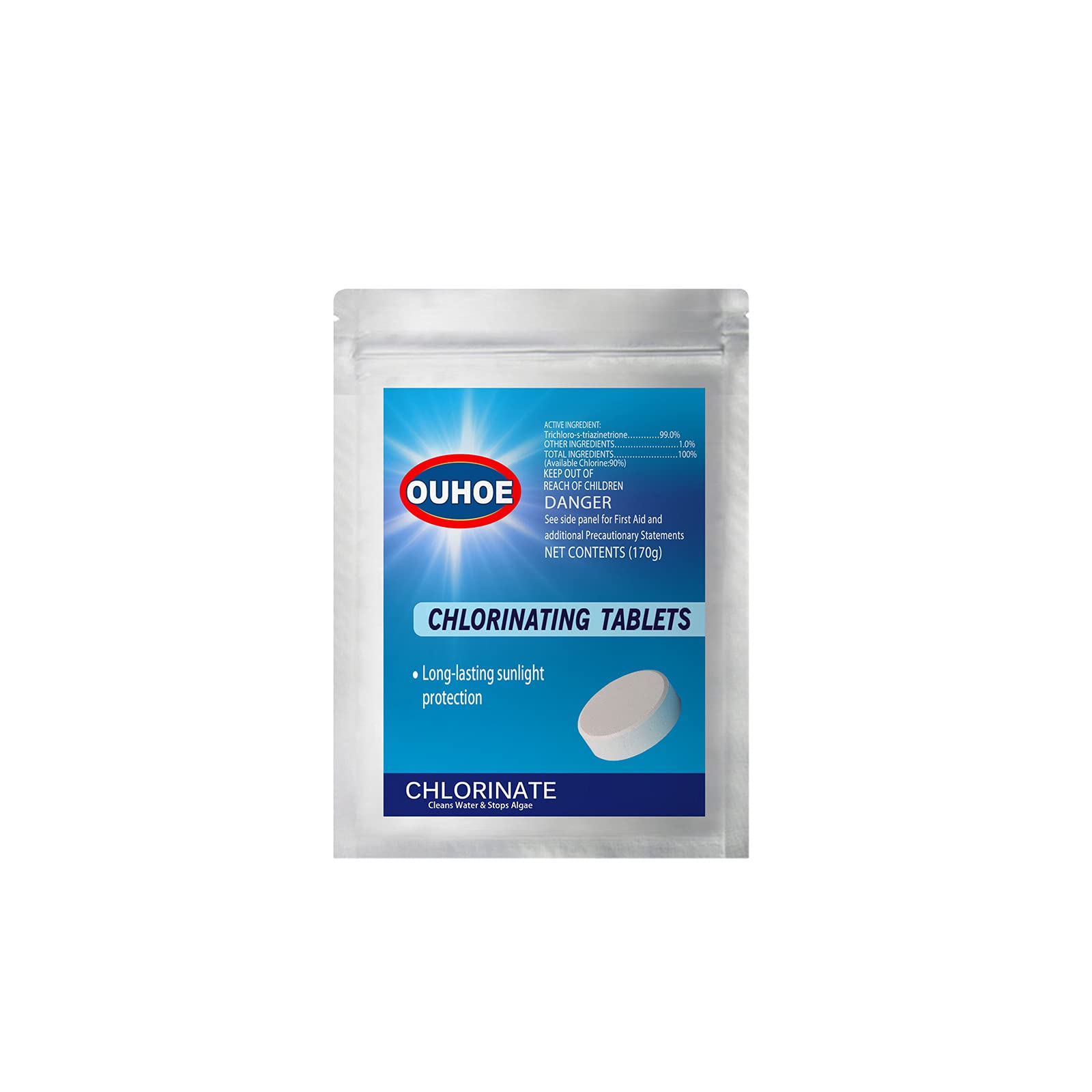 Abde Swimming Pool Cleaning Chlorinating Tablets,Household Effervescent Cleaner Tablets for Pool,Spa,Hot Tub,Effective Powerful Deodorization High-Grade Chlorine Neutralizer for Pool