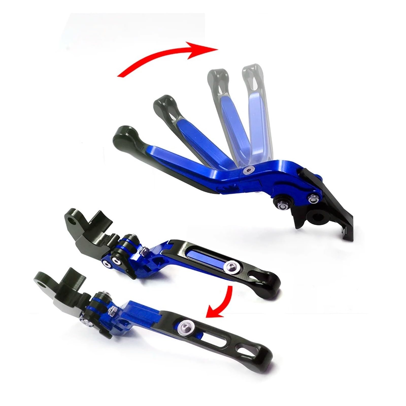 Poignée de Frein Pour GSF 600 BANDIT GSF600 Bandit 1995-2006 Leviers Frein Et D'embrayage Pliables Réglables Extensibles Usinés CNC(BKBKBKBK)