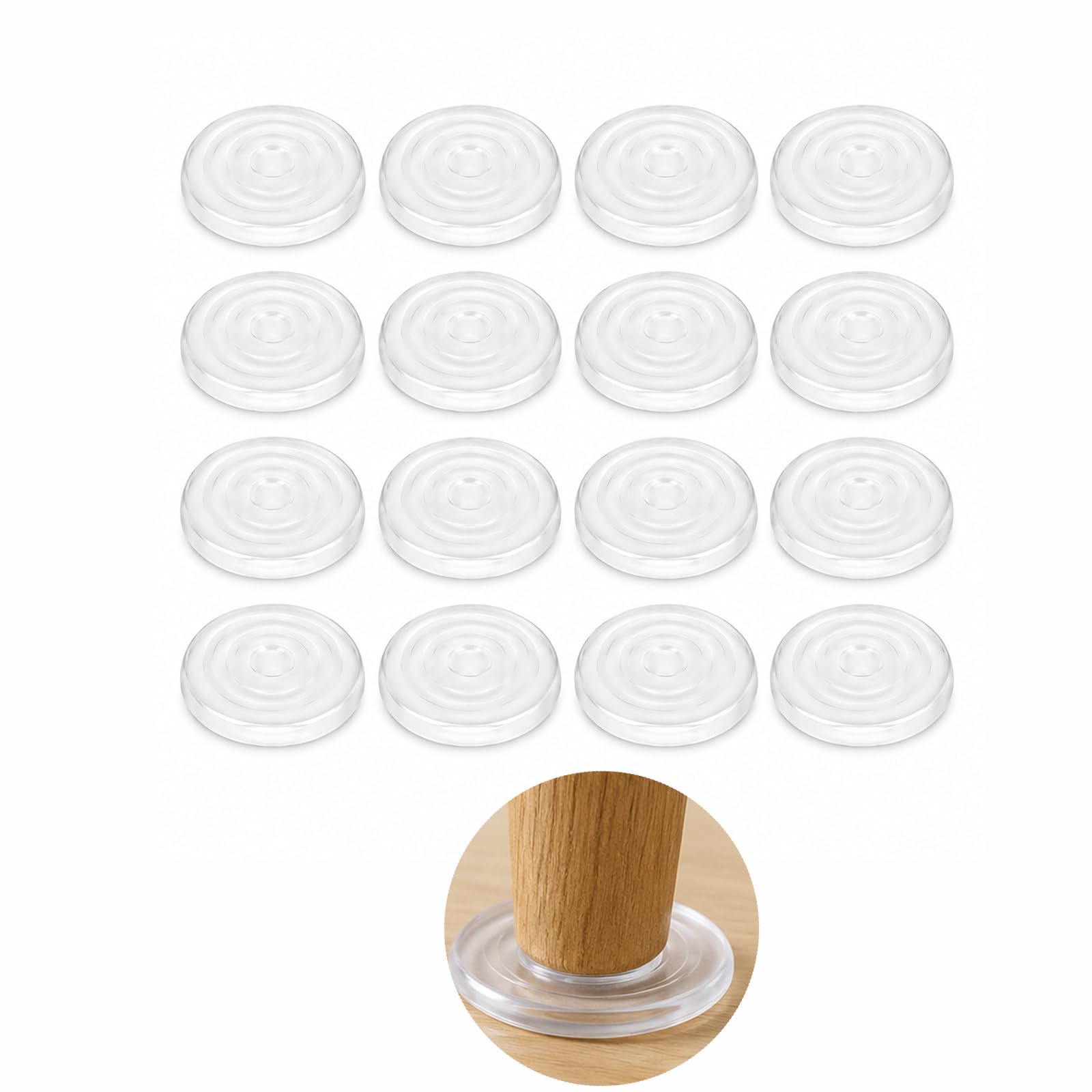 16Pcs Anti Slip Cutting Board Feet Pads 4cm/1.58 Inch