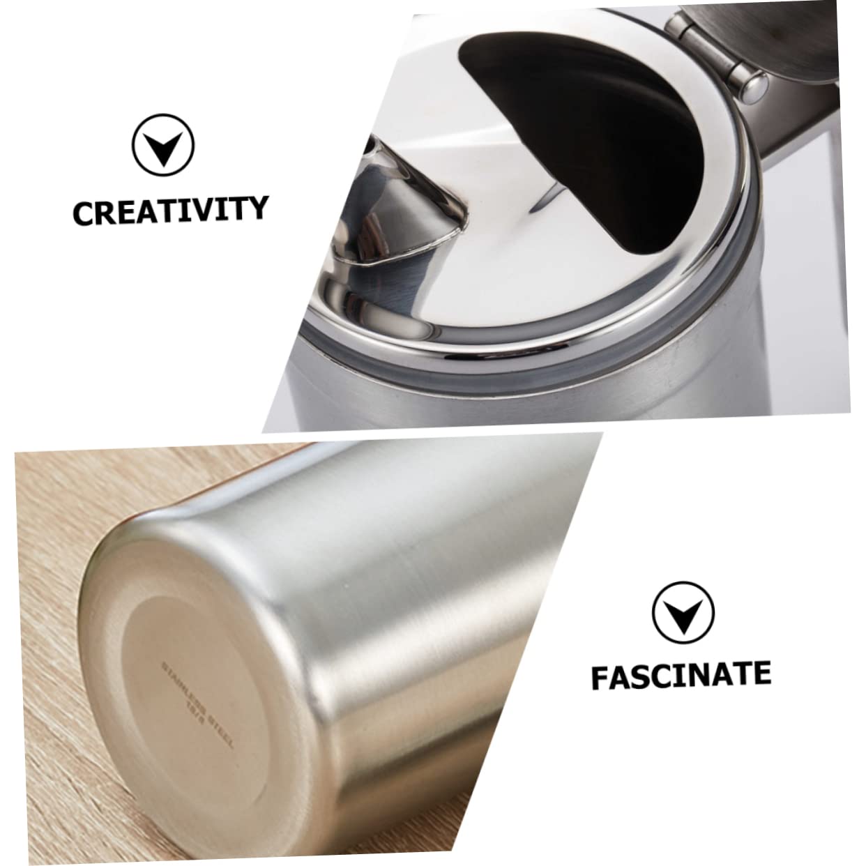 Amosfun Dispenser Olio in Acciaio 304 Manico Antigoccia Per Cucina Contenitore Ergonomico Per Olio Salse e Condimenti Bottiglia Salva Perdite e Antiscivolo