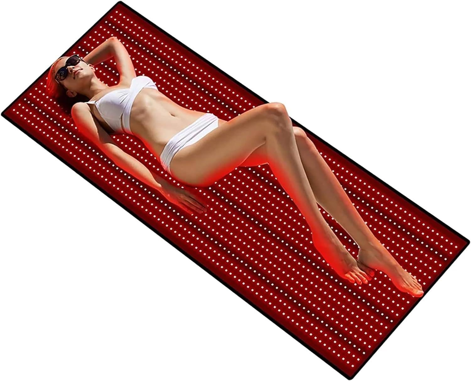GEJLELDSRed Light Therapy Mat, Large Red Light Therapy Pad for Body with 660nm 850nm Near Infrared Light Redlight-Therapy Devices Mats Belt for Back Waist Shoulder Pain Relief
