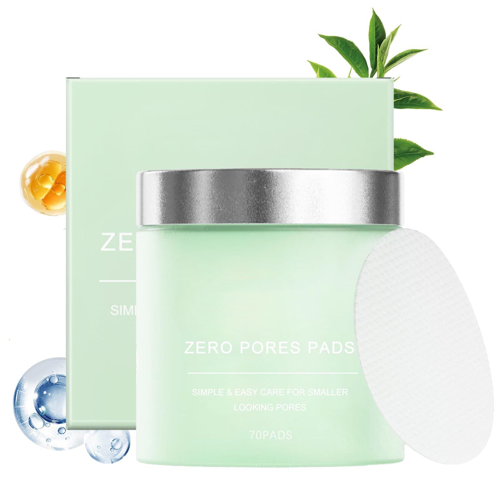 Zero Pore Pads, Deep Cleansing & Pore Minimizing, Dual-Textured Facial Toner Pads for Exfoliation Smooth, Clear Skin