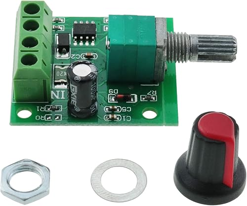 Miniatura 4 de Controlador de velocidad de motor CC MTQY 2 piezas CC 1.8V-12V 2A 30W bajo voltaje PWM 1803BK 1803B interruptores de controlador ajustables con