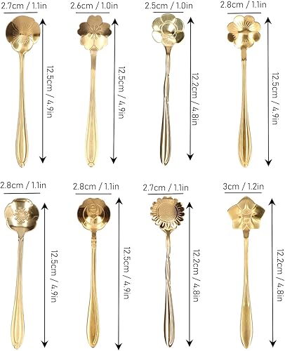 Miniatura 7 de Cuchara de café, cuchara de café de acero inoxidable, cuchara de mantequilla de maní de mango largo, cuchara de postre para helado, cuchara de té,