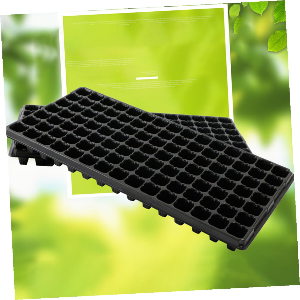 Artibetter Lot de 10 Plateaux de Semis en PVC 105 Alvéoles Trous, Plateau de Germination Solide pour Jardinage Potager DIY et Professionnel, Protège la Pourriture des Racines