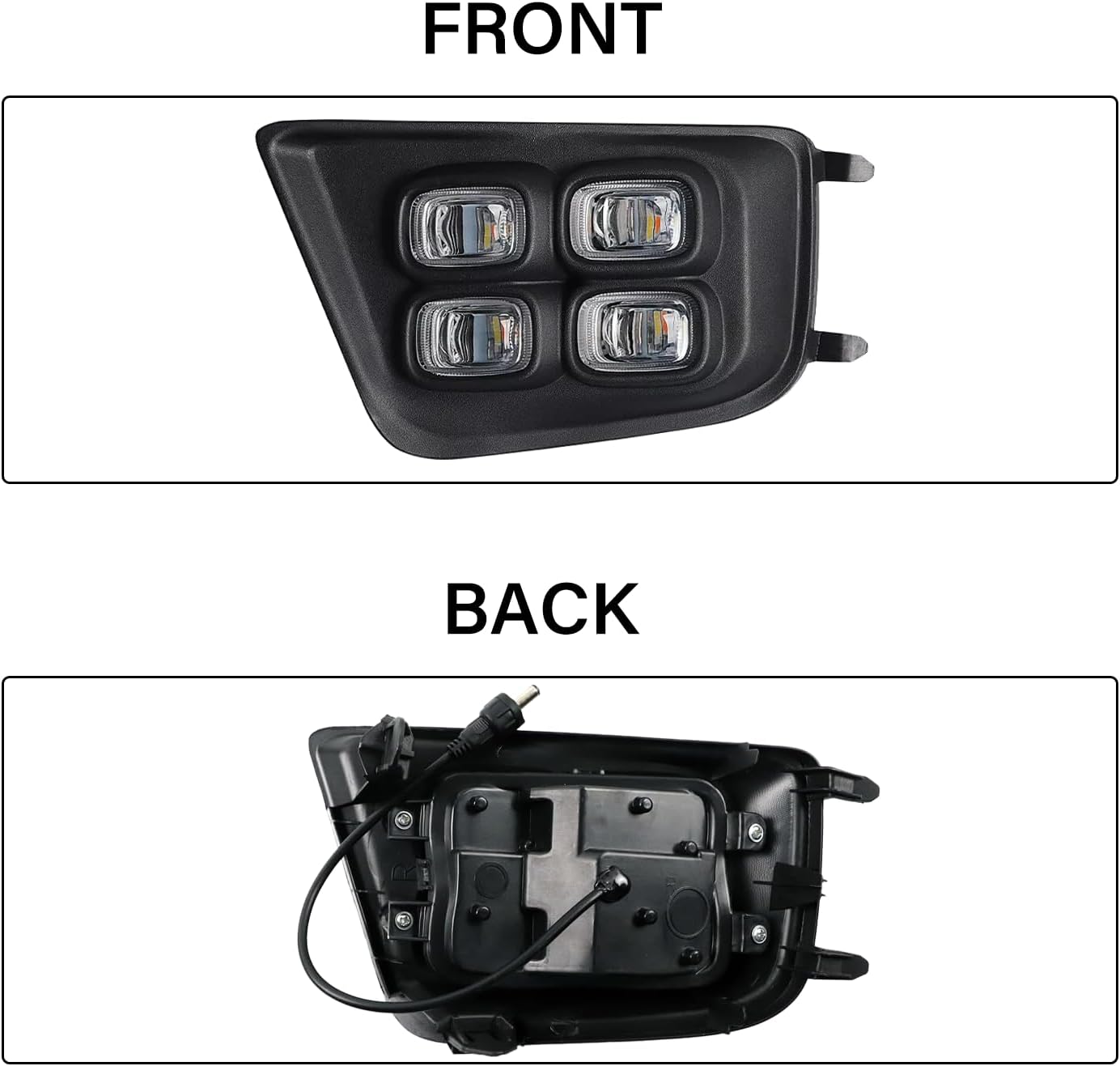 Driving Fog Lights Assembly Fit for 12-15 2012-2015 Toyota Tacoma Switchback White/Amber LED Turn Signal light 2012 2013 2014 2015 Toyota Tacoma Daytime Running Lights, 2-Pack