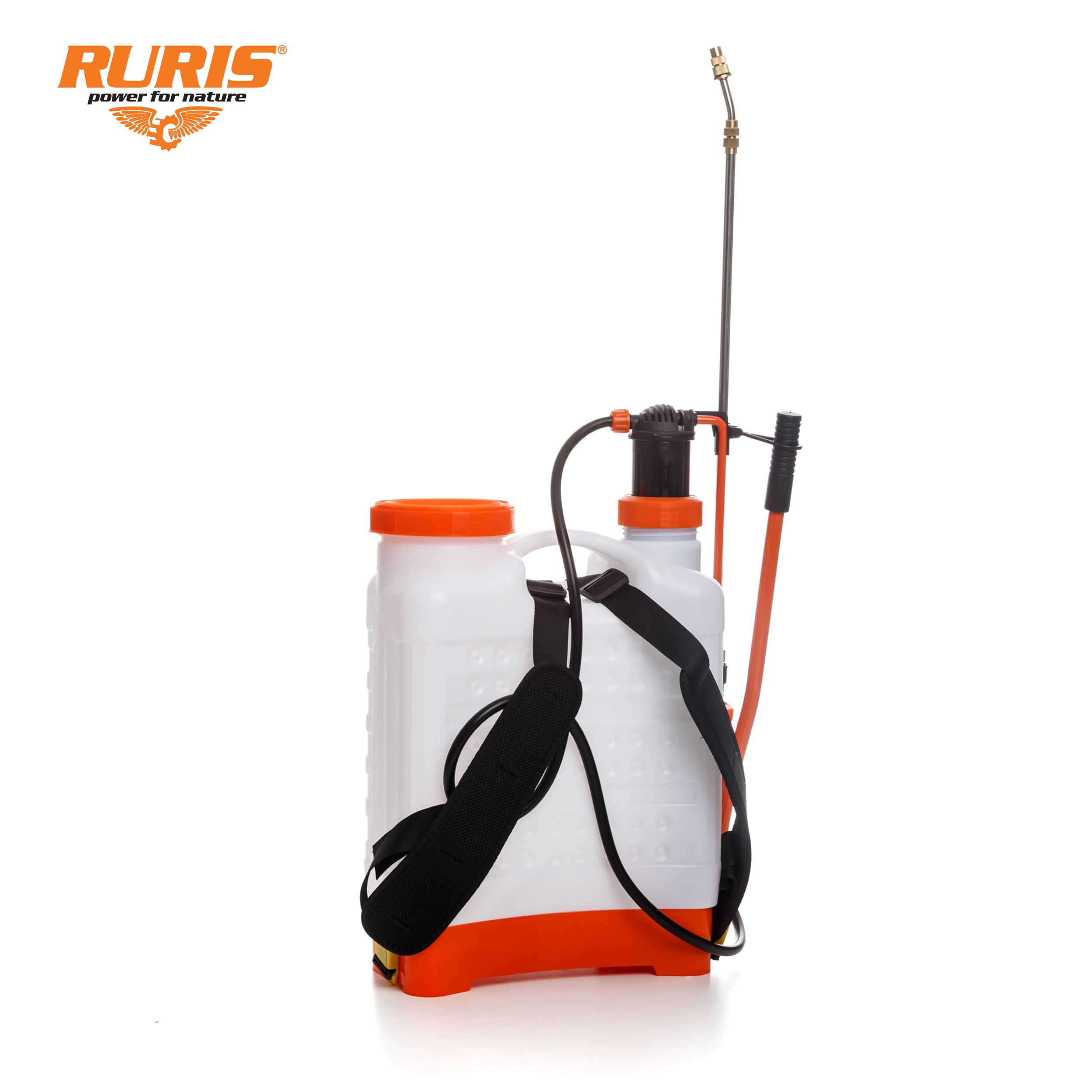 RURIS RS 1600 Pulvérisateur Manuel 16L Lance Telescopique Metal Jardin | Réservoir 16L, Lance Télescopique Métallique, Conception Ergonomique, Léger et Facile à Utiliser pour Engrais et Pesticides