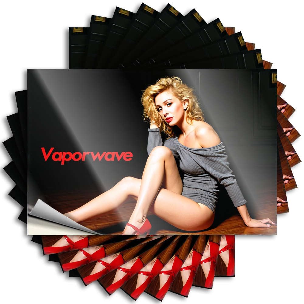 Lettering Sticker Backyard Decor Easy Apply | A Woman in Red High Heels Sitting On The Floor. Inspirational Laptop Peel and Stick(12X18CM)
