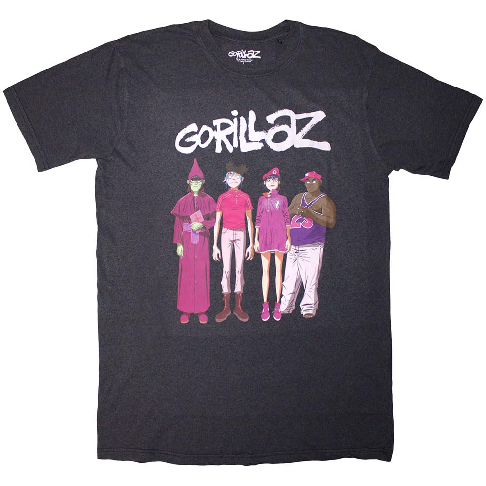 Rock Off Officially Licensed Products Gorillaz Cracker Island Standing Group T Shirt XL Black